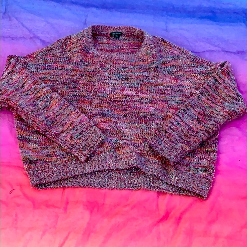 ✨sparkly✨ multicolored crop sweater